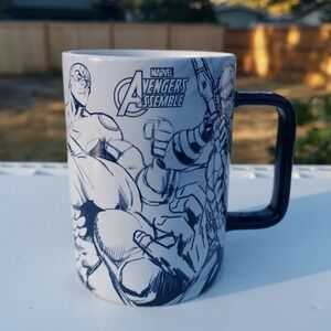 Marvel Avengers Assemble Sketch Coffee Mug Cup Iron Man Capt. America Hulk Thor